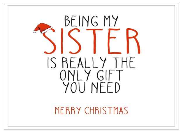 Christmas Card to Your Sister