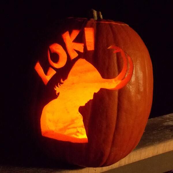 Loki Halloween pumpkin decoration 