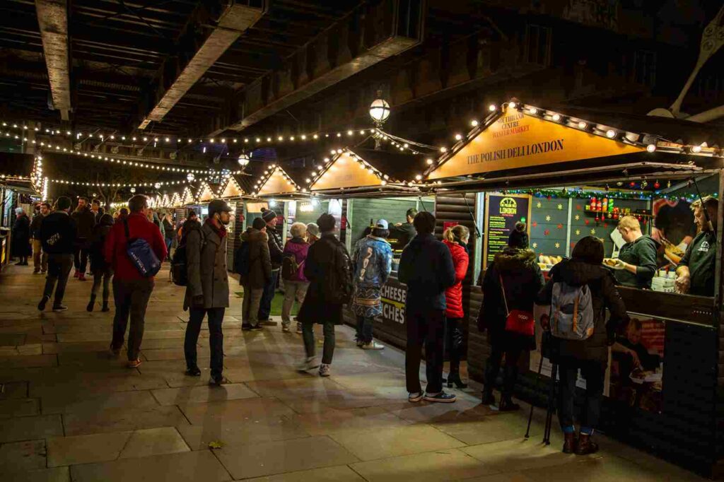 Southbank center winter market, London: