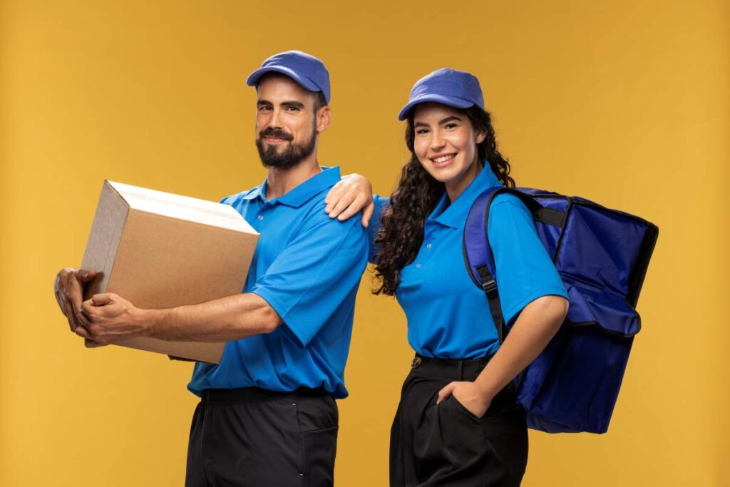 Delivery man or woman
